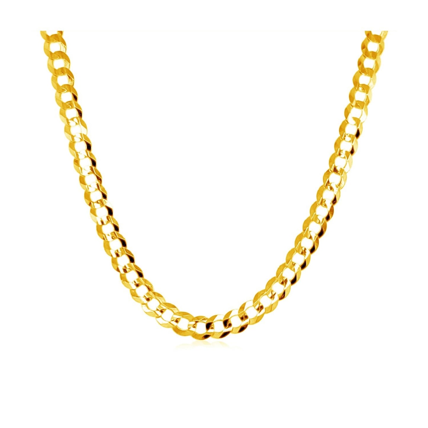 Collier en chaîne en or jaune 14k solide de 3,6 mm