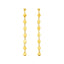 14k Yellow Gold Post Dangle Earrings with Polished Circles