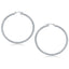Aros de Aro Pulidos de Oro Blanco de 14k - 50 mm