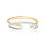 Bague de 14 carats en or bicolore à fil ouvert pour les orteils