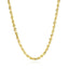 Cadena de cuerda de oro amarillo de 10k con corte de diamante sólido - 3.5mm