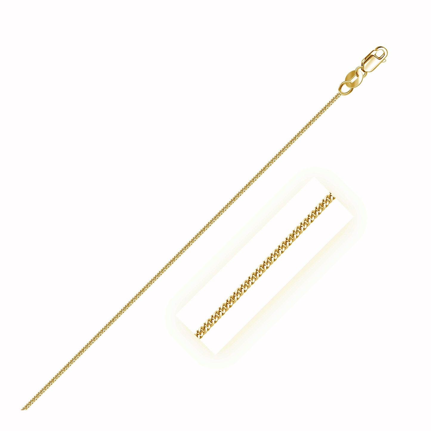 Cadena Gourmette de Oro Amarillo de 14k 1.0mm