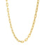 Collier en chaîne en papier clip en or jaune 14 carats avec dôme ovale
