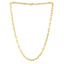 Collier en chaîne en papier clip en or jaune 14 carats avec dôme ovale
