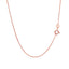 Chaîne en or rose 14k à maillons en blé coupés en diamant - 0,6 mm