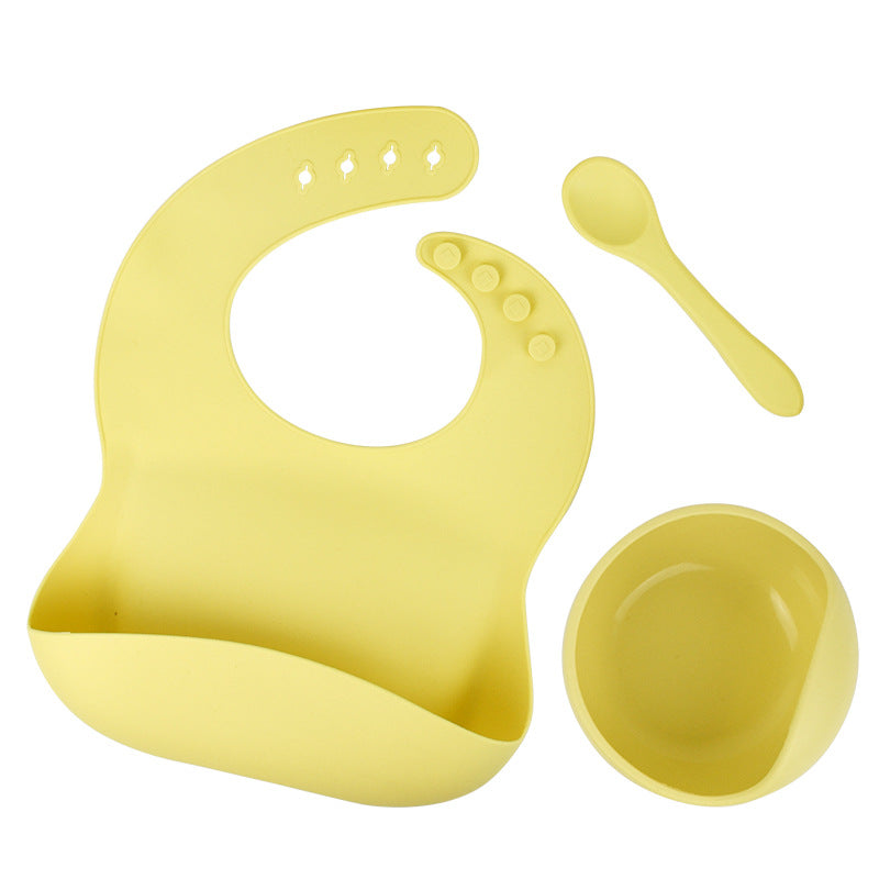 Premium Silicone Baby Feeding Set - 3-Piece Tableware