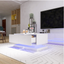 High Glossy Coffee Table with 2 Drawers have RGB Led Light with Buletooth Control - Korvel