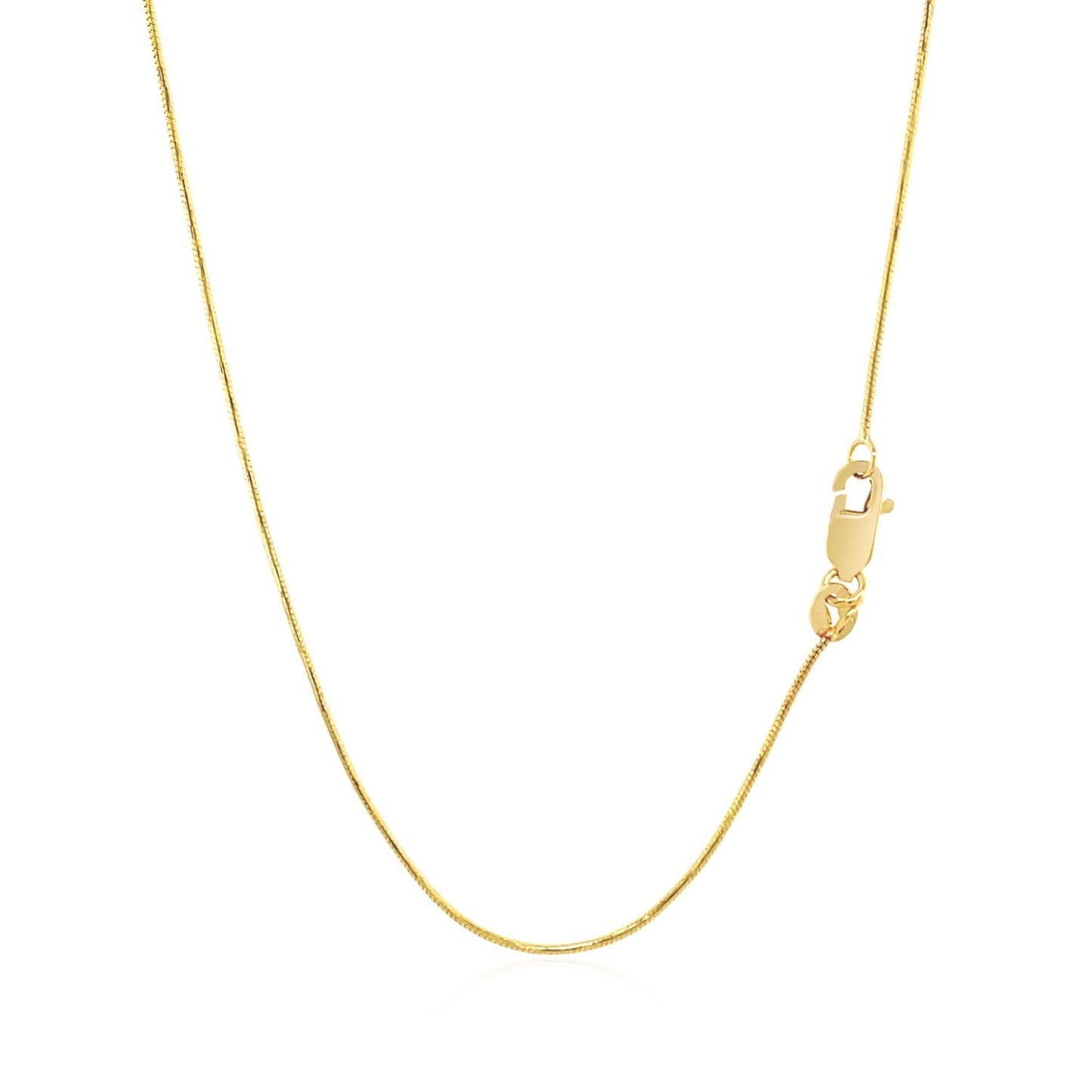 14k Yellow Gold Round Snake Chain - 0.7mm