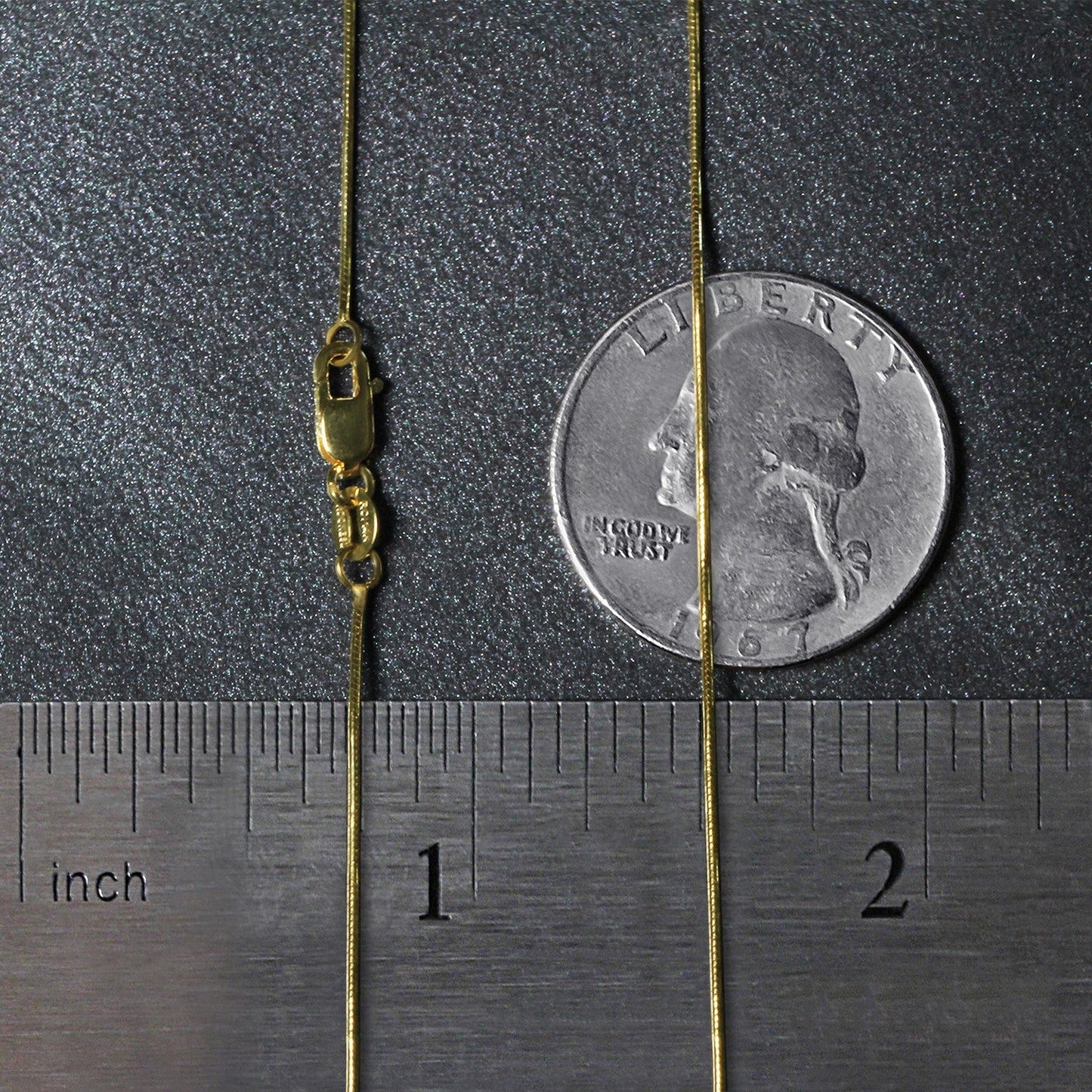14k Yellow Gold Round Snake Chain - 0.7mm