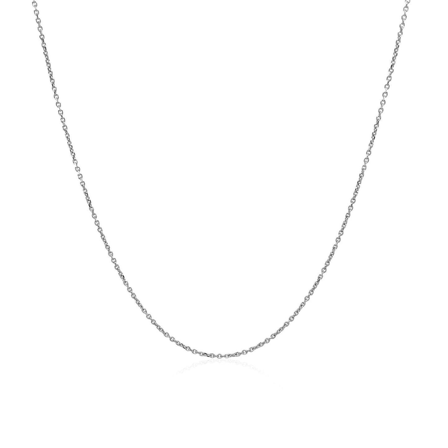 Chaîne en maillons en or blanc 14k 0,5 mm