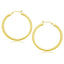 14k Yellow Gold Polished Hoop Earrings - 40 mm