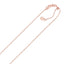 Collier en chaîne à maillons ajustable en or rose 14 carats