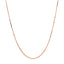 Collier en chaîne à maillons ajustable en or rose 14 carats
