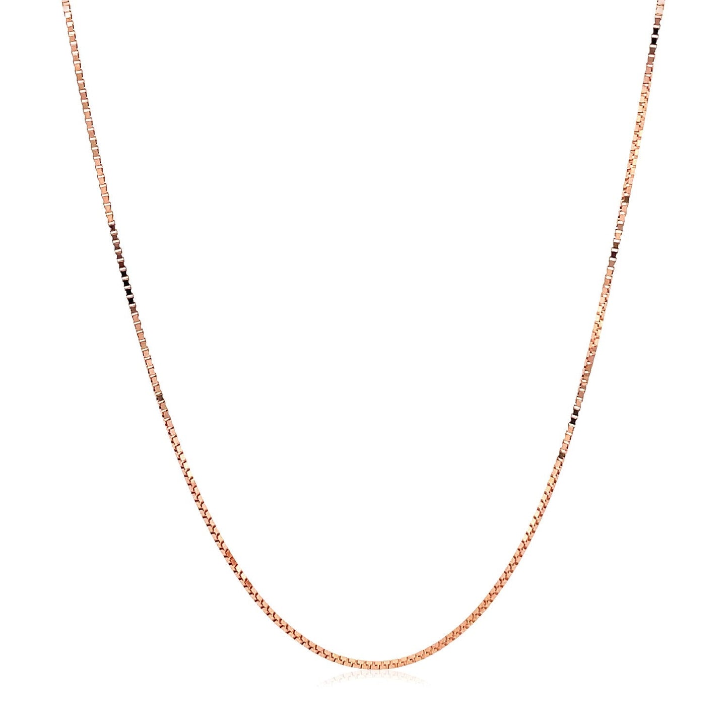 Collier en chaîne à maillons ajustable en or rose 14 carats