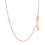 Collier en chaîne à maillons ajustable en or rose 14 carats