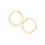 14k Yellow Gold Polished Hoop Earrings - 40mm