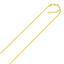 Chaîne scintillante ajustable en or jaune 10 carats 1,5 mm