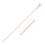 Cadena Clásica de Caja de Oro Rosa de 14k - 0.6mm