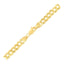 Bracelet en or jaune 14k solide à maillons de 5,7 mm