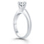 Bague de fiançailles en or blanc 14k avec solitaire en cathédrale