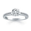 Anillo de Compromiso de Diamante en Canal de Oro Blanco de 14k
