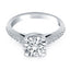 Anillo de Compromiso de Diamante en Oro Blanco de 14k con Diseño de Trébol