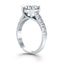 Anillo de Compromiso de Diamante en Oro Blanco de 14k con Diseño de Trébol