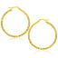 Large Textured Hoop Earrings in 10k Yellow Gold