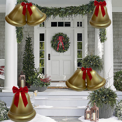 Inflatable Christmas Bell with Bow for Outdoor Decor