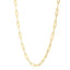 Collier en chaîne en papier clip long en or jaune 14 carats
