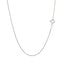 Cadena Clásica de Caja de Oro Blanco de 14k - 0.45mm