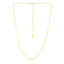 Cadena de Brillo Ajustable de Oro Amarillo de 14k 1.5mm