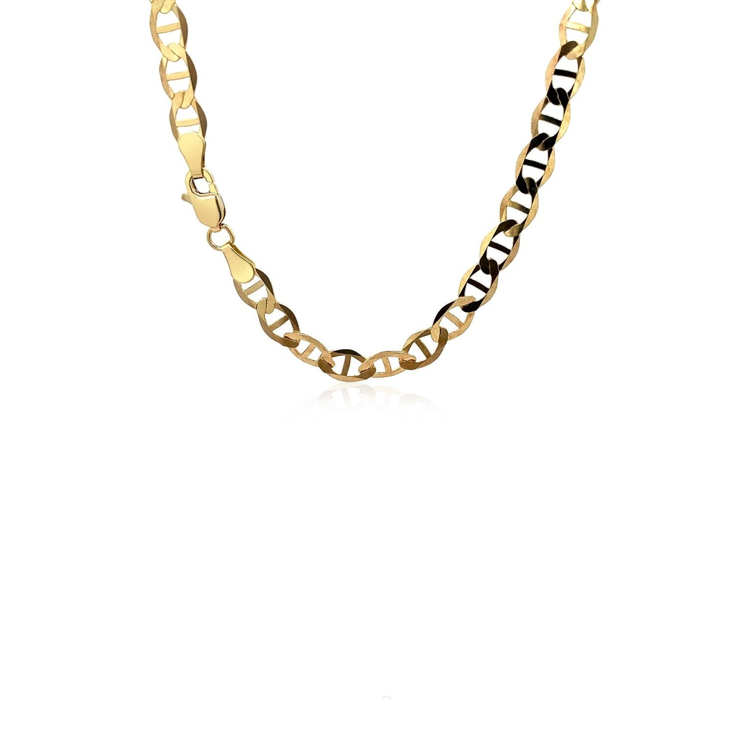 Cadena de eslabones marineros de 5.5 mm en oro amarillo de 10k