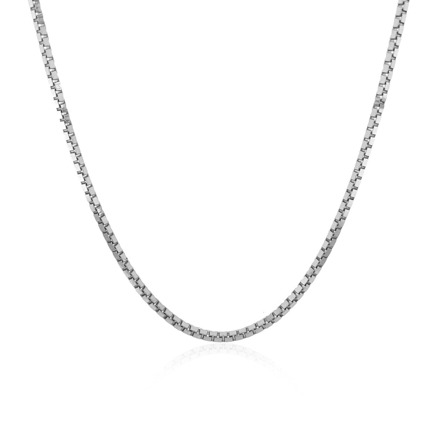 14k White Gold Classic Box Chain - 1.4mm