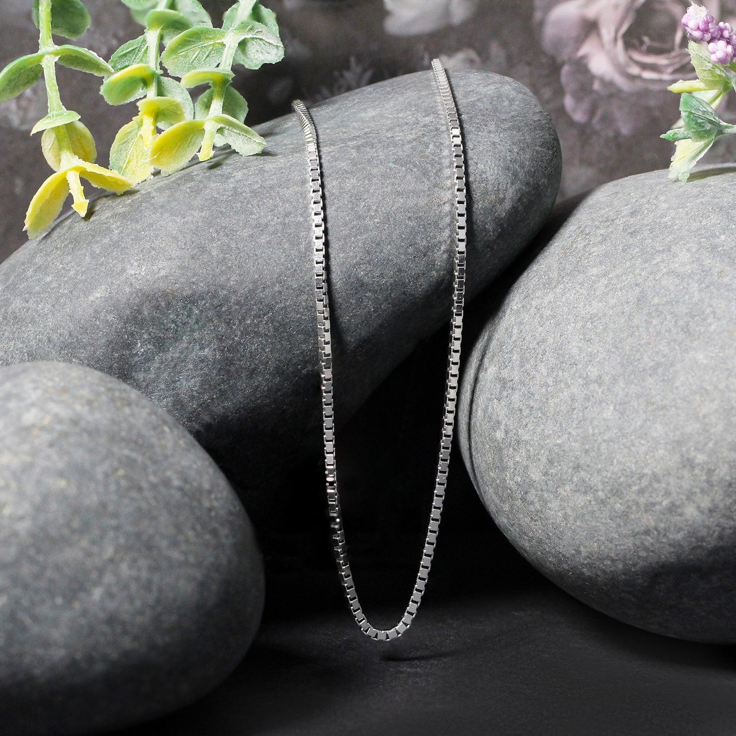 14k White Gold Classic Box Chain - 1.4mm