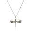 18k Yellow Gold and Sterling Silver Dragonfly Pendant