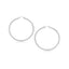 14k White Gold Polished Hoop Earrings - 25 mm