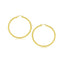 14k Yellow Gold Polished Hoop Earrings - 25 mm