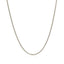 Cadena de trigo redonda de oro blanco de 18k - 1.4mm