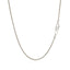 Cadena de trigo redonda de oro blanco de 18k - 1.4mm
