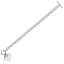 Pulsera de cadena Rolo de plata esterlina con charm de corazón