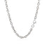 Sterling Silver Rhodium Plated Heart Motif Chain Necklace
