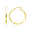 Boucles d'oreilles créoles en or jaune 14 carats avec taille diamant