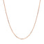 Chaîne en or rose 14k à maillons en câble avec taille de diamant - 1,1 mm