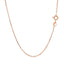 Chaîne en or rose 14k à maillons en câble avec taille de diamant - 1,1 mm