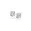 14k White Gold Diamond Four Prong Stud Earrings