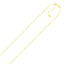 14k Yellow Gold Adjustable Cable Chain Necklace