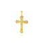 Colgante de Cruz de Ónix Negro en Oro Amarillo de 14k