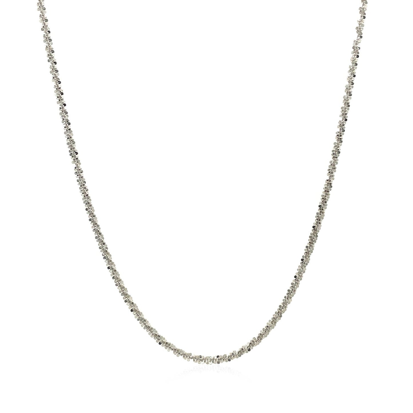 Cadena Brillante de Oro Blanco de 14k - 1.5mm