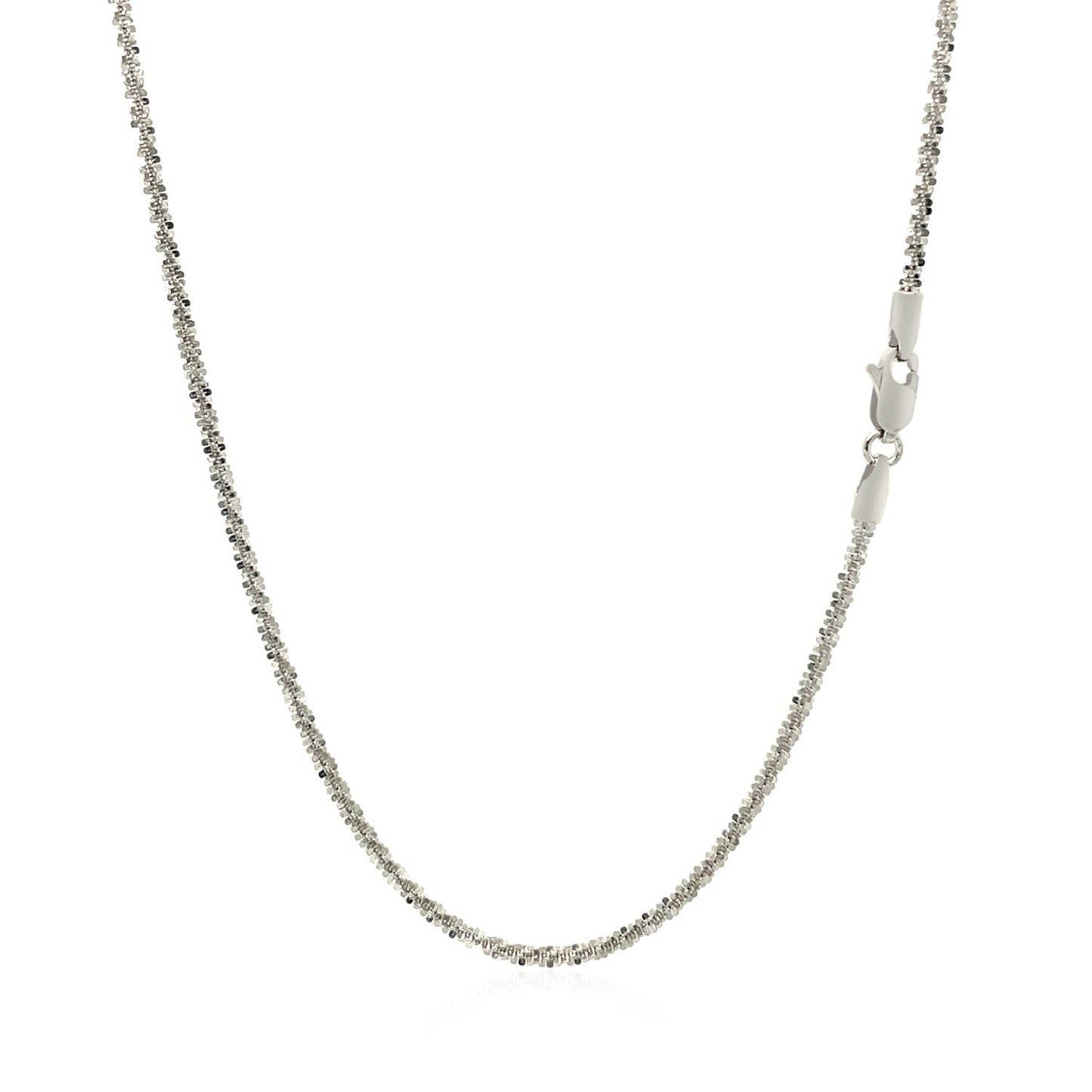 Cadena Brillante de Oro Blanco de 14k - 1.5mm